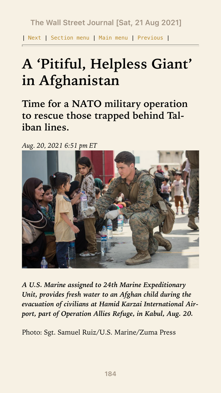 外刊下载：华尔街日报 The Wall Street Journal 2021-08-21 epub+azw3