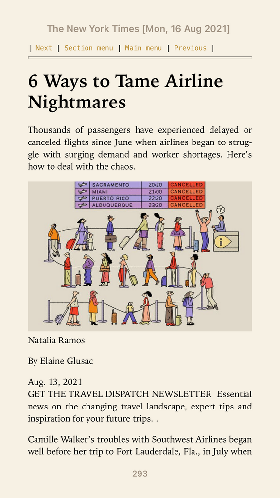 外刊下载：The New York Times 纽约时报 2021-08-16 epub+mobi